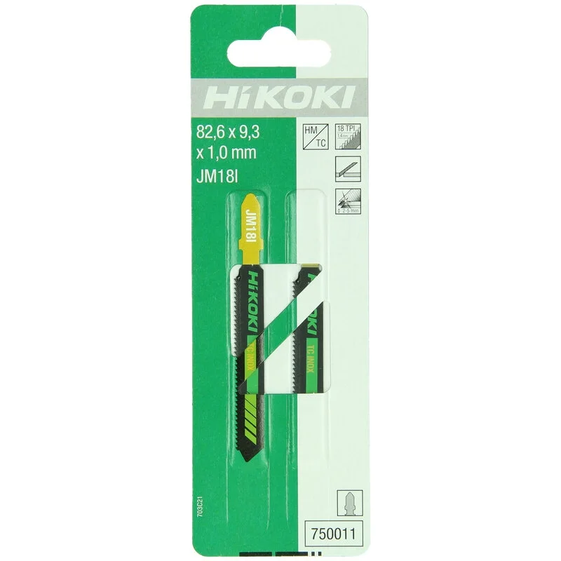 Hikoki set listova za ubodnu pilu za inox 750011 (82,6/56/1,0 mm; 2/1)