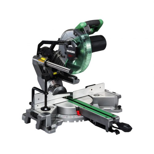 HiKOKI potezna pila C8FSHG-WAZ sa listom testere 216 mm i motorom snage 1100W za precizno poprečno i koso rezanje drveta i sličnih materijala