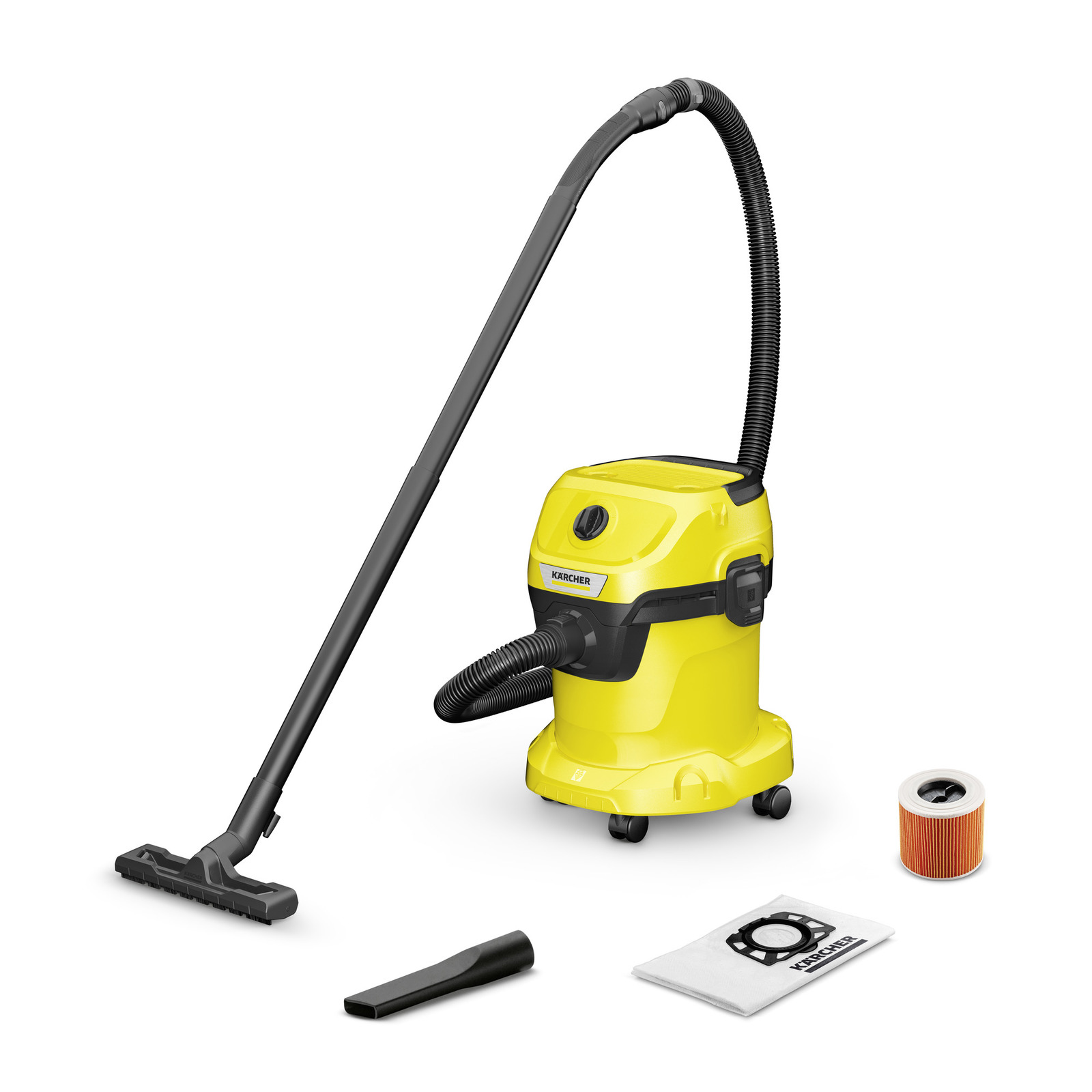 Karcher usisivač WD3 V-15/4/20 YYY EU 1.628-104.0 za suvo i mokro usisavanje sa posudom od 15 litara i snažnim performansama za radionice, garaže i domaćinstva