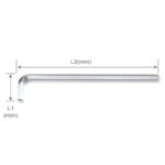 Toptul L-ključ inbus dugi AGAE0313 dimenzije 3 mm za profesionalnu upotrebu