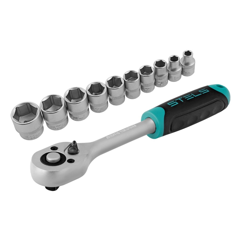 Druga fotografija Stels seta natikača 3/8" 14126 sa 11 nastavaka dimenzija od 7 do 22 mm