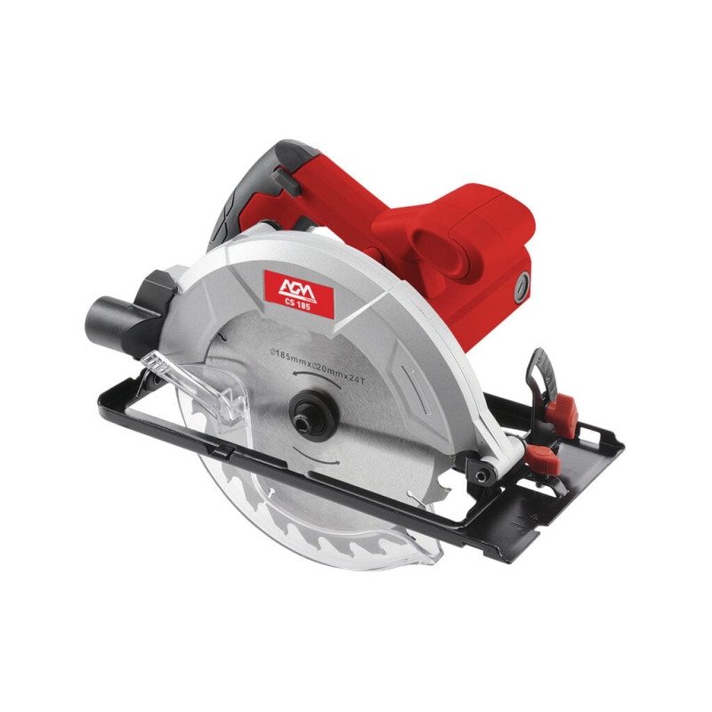 AGM CS 185 ručni cirkular 1200W sa listom prečnika 185 mm za precizno rezanje drveta, ploča i drugih drvenih materijala.