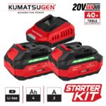 Kumatsugen KDC944 set punjač i baterije 2 x 4Ah 20V starter kit sa prikazom karakteristika