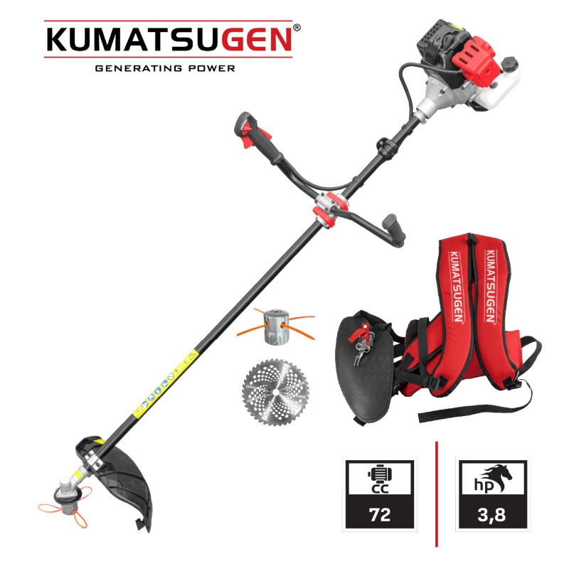 Kumatsugen KBC720 motorni trimer za travu 72CC 3,8HP – snažan benzinski trimer za košenje trave i rastinja