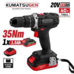Kumatsugen KDC100 aku udarna bušilica 20V 35Nm sa baterijom 1.5Ah, punjačem i koferom