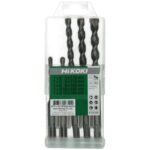 Hikoki set burgija za beton 4100840 SDS+ 5/1 sa dimenzijama 5, 6, 8, 10 i 12 mm za bušenje betona i tvrdih građevinskih materijala