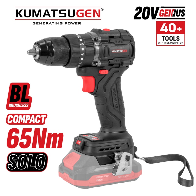 Kumatsugen KDC115 aku udarna bušilica solo 20V 65Nm BL motor sa prikazom karakteristika