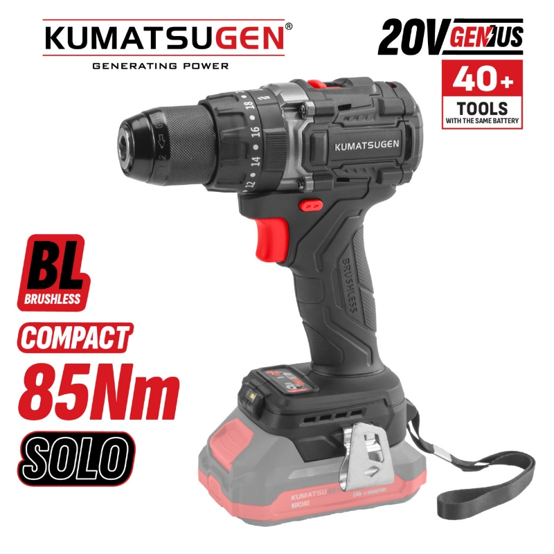 Kumatsugen KDC120 aku udarna bušilica solo 20V 85Nm BL motor sa prikazom karakteristika
