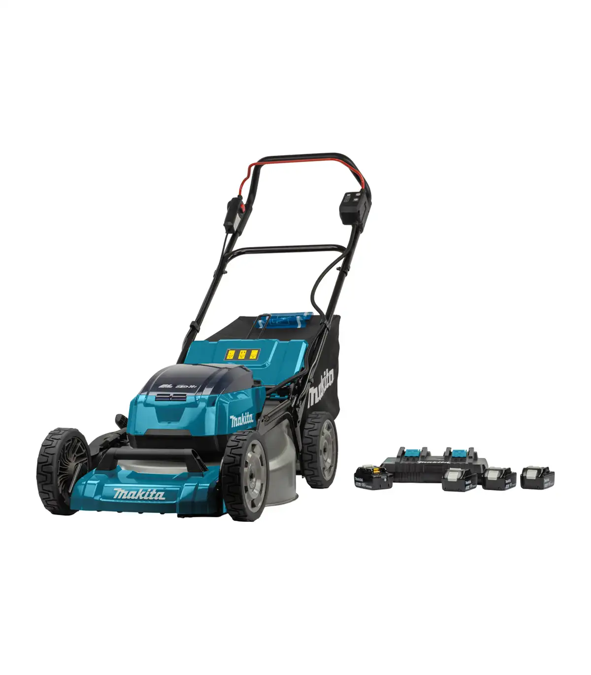 Makita – Akumulatorska kosilica 4u1 18+18V DLM530PT4 SET 4x baterija 18 V 5.0 Ah i dupli punjač