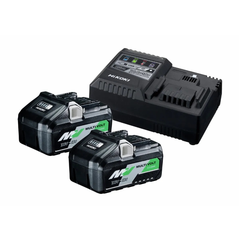 Hikoki set UC18YSL3-WFZ sa dvije BSL36B18 Multi Volt baterije 18V 8Ah / 36V 4Ah i brzim punjačem UC18YSL3