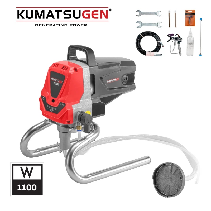 Kumatsugen KAS100 mašina za krečenje snage 1010W sa protokom 1,5 l/min za profesionalno nanošenje boja, lakova i zaštitnih premaza