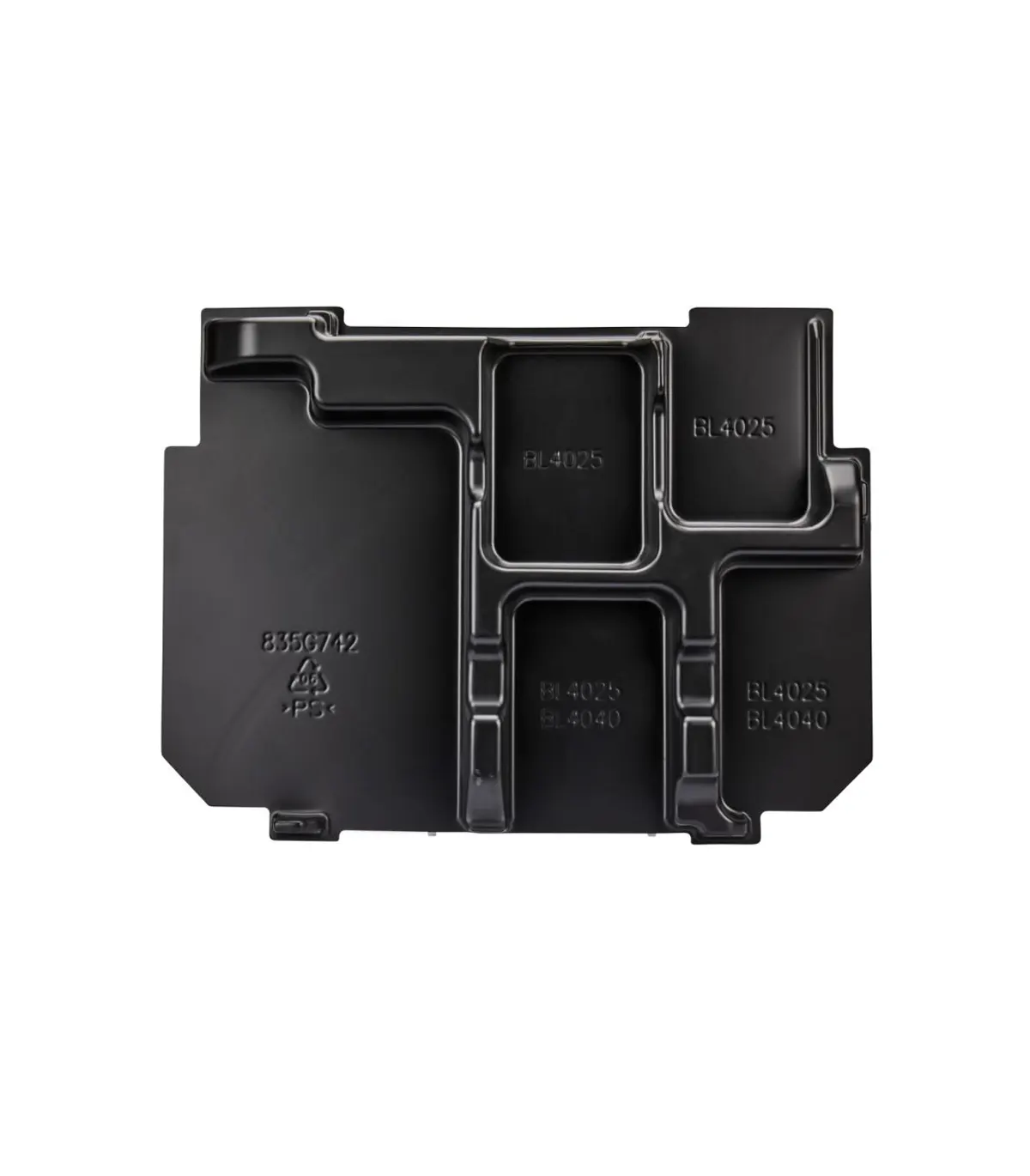 Makita – Podloga za Makpac 1 za 2x BL4025 + DC40RA 835G74-2