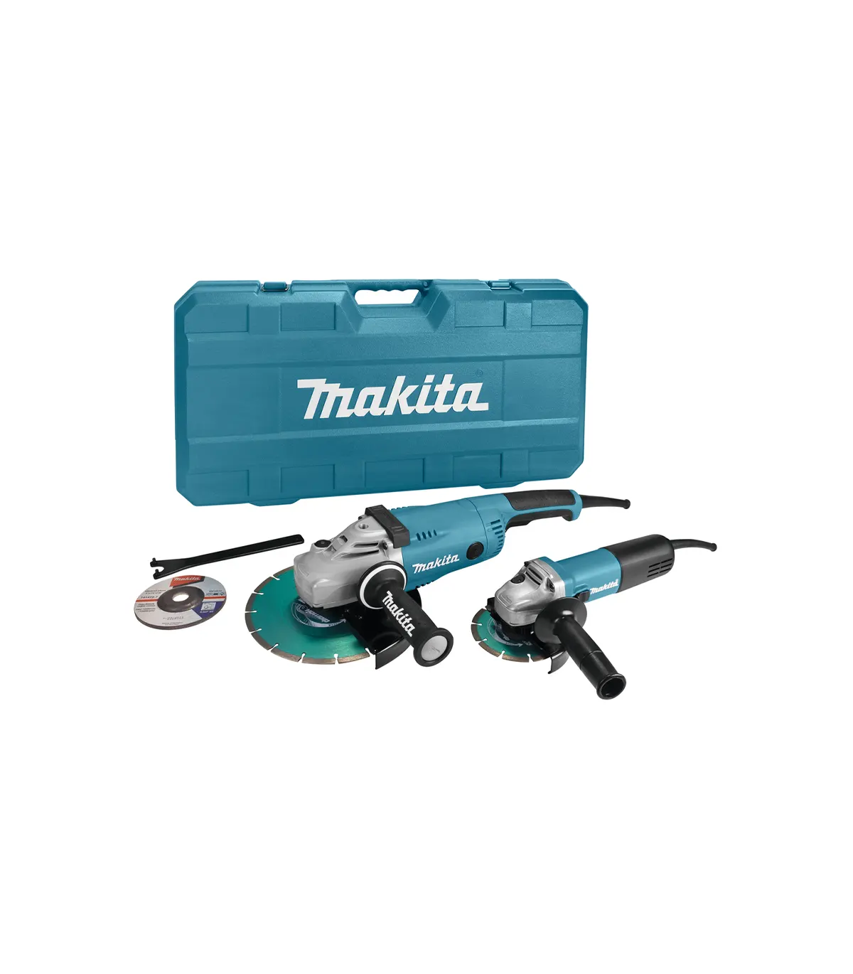 Makita – Set električnih ugaonih kutnih brusilica u koferu DK0053G – GA9020, 9558HNRG