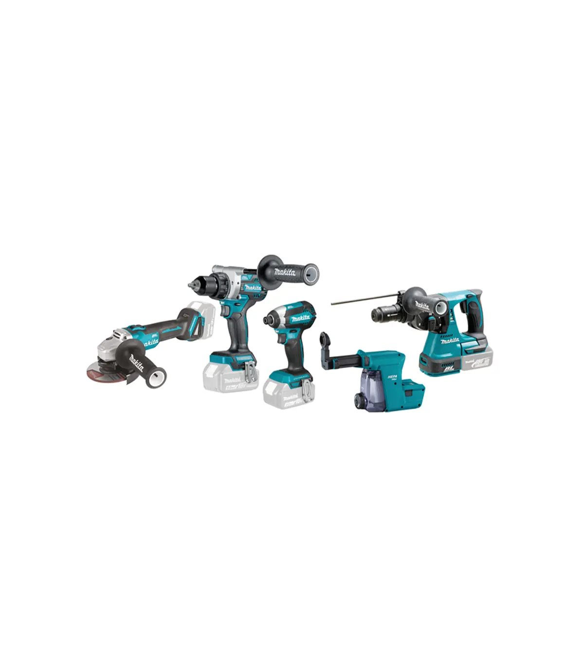 Makita – Akumulatorski set alata LXT DLX4155TX1 (DDF486, DTD153, DGA504, DHR243)