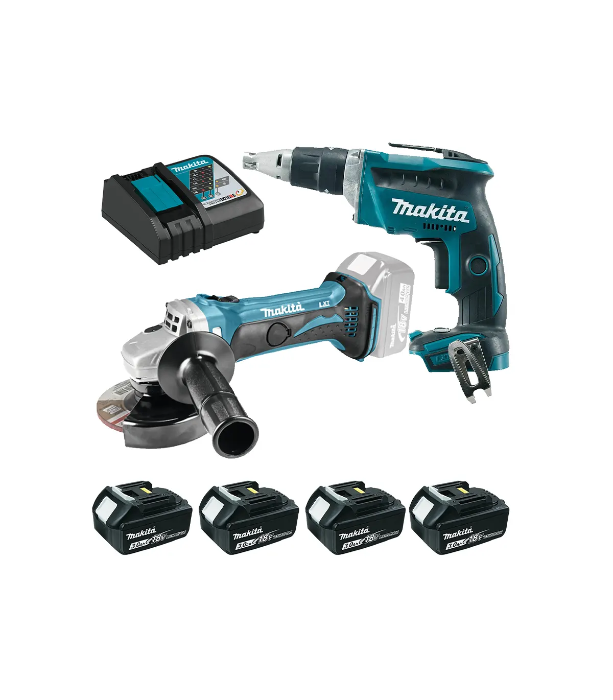 Makita – Akumulatorski set alata DLXSET001 (DGA452, DFS452)