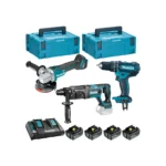 Makita – Akumulatorski set alata LXT DLXSET011 (DHR241, DHP482, DGA504)