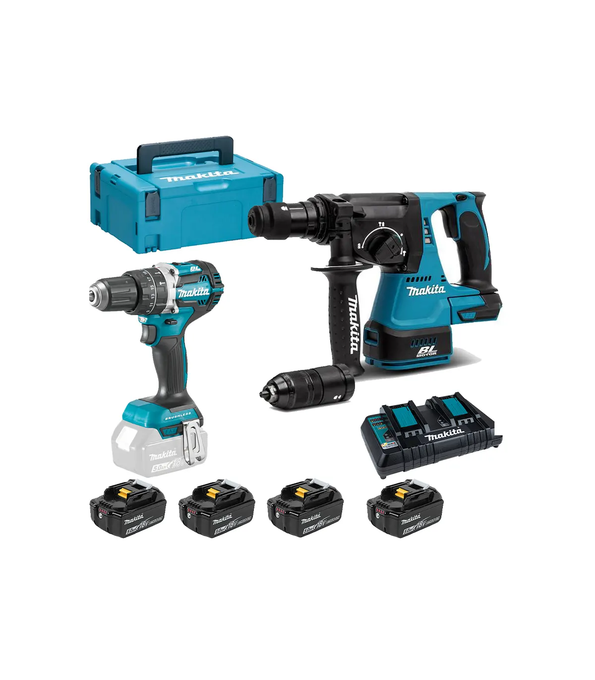 Makita – Akumulatorski set alata LXT DLXSET012 (DHR243, DHP484)