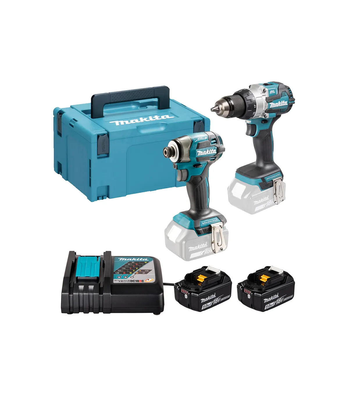 Makita – Akumulatorski set LXT bušilica, udarni odvijač u koferu DLX2528TJ