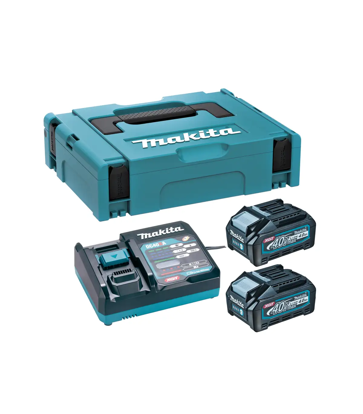 XGT Makita 40V – XGT baterijski set (4.0 Ah) DC40RA, BL4040x2, MAKPAC 1 191J97-1