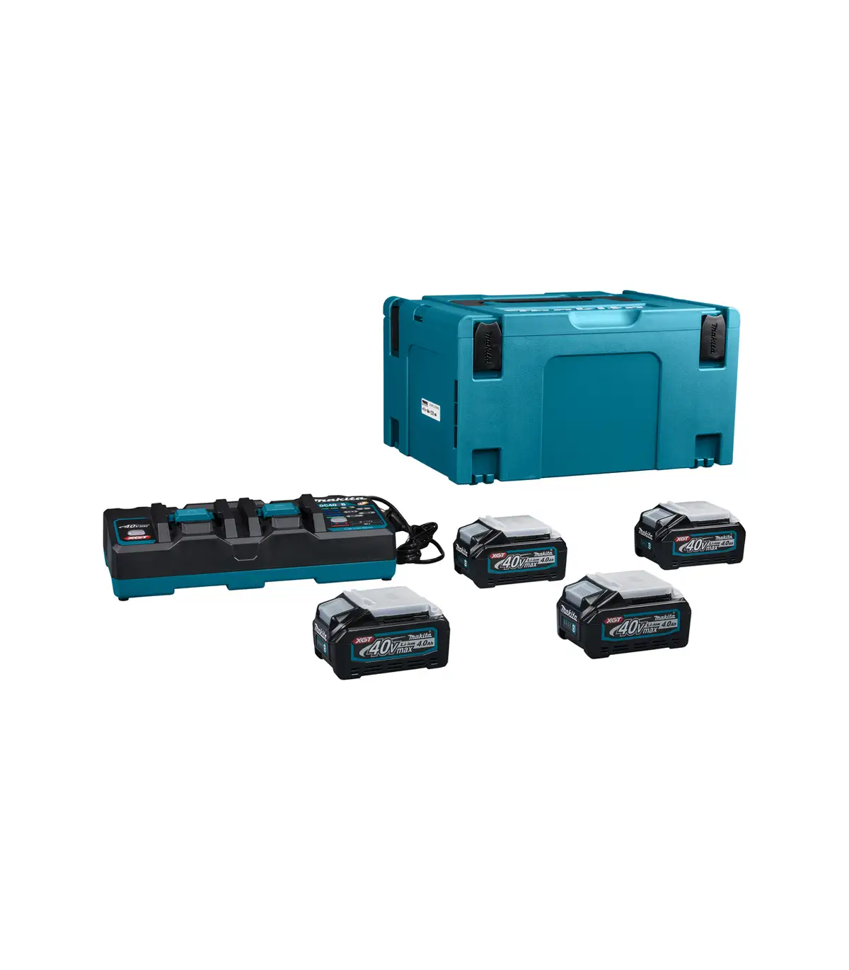 XGT Makita 40V – XGT Power set u koferu MAKPAC 3, BL4040x4, DC40RB 191U28-6