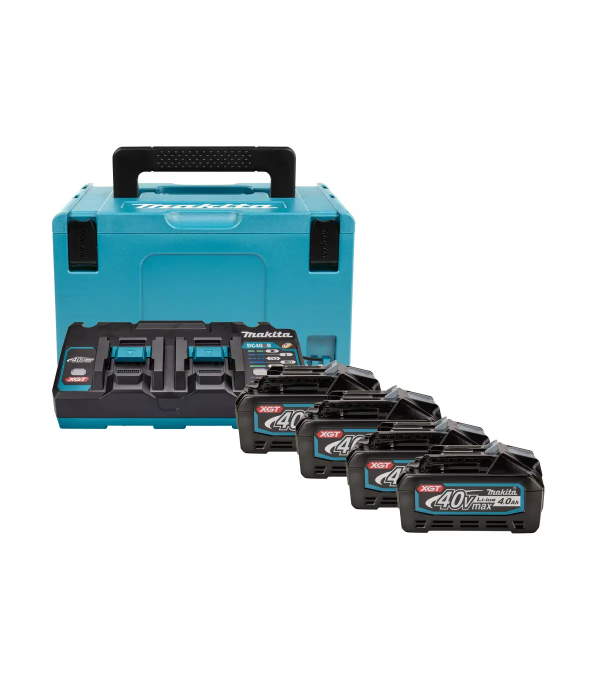 XGT Makita 40V – XGT Power set u koferu MAKPAC 3, BL4040x4, DC40RB 191U28-6