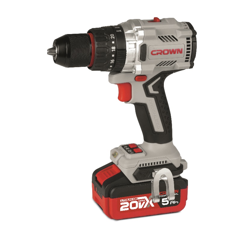 Crown aku udarna bušilica CT21153HMX Brushless 20 V Max 160 Nm za profesionalno bušenje i zavrtanje