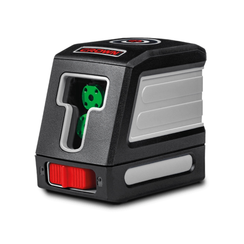 Crown linijski laser CT44047 dometa 30 m sa 2 zelene laserske linije za precizno nivelisanje i poravnanje