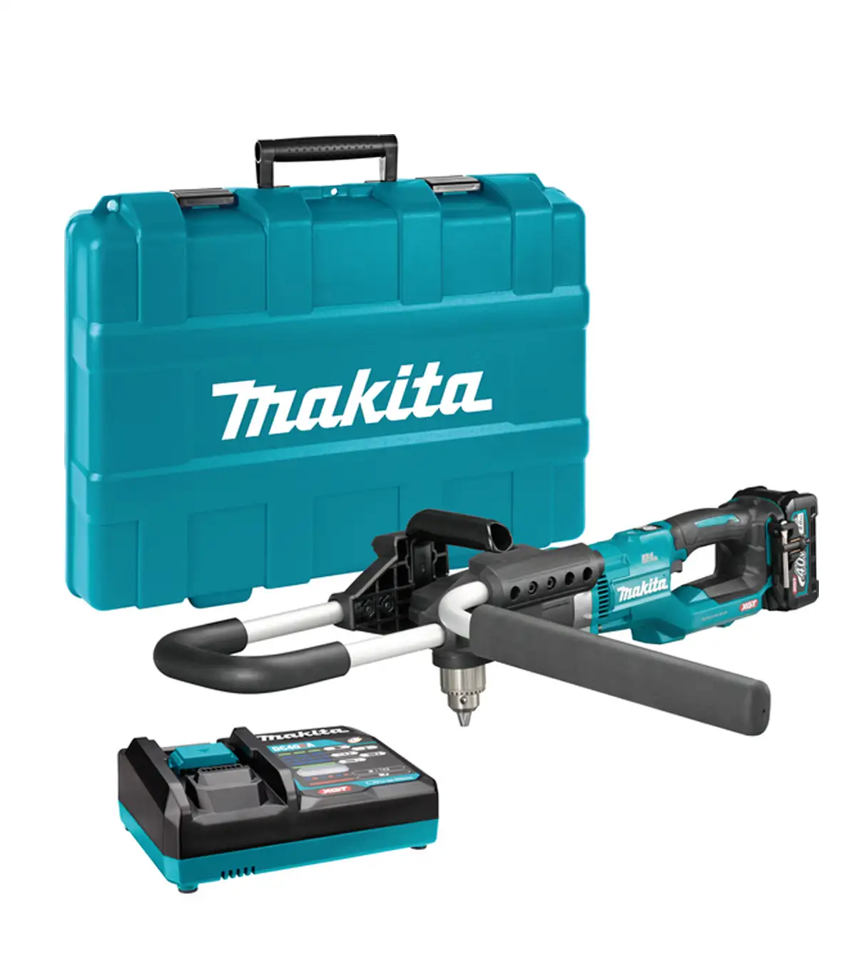 XGT Makita 40V – Akumulatorski bušač za zemlju u setu sa baterijom 4.0 Ah i brzim punjačem 40V XGT DG001GM105