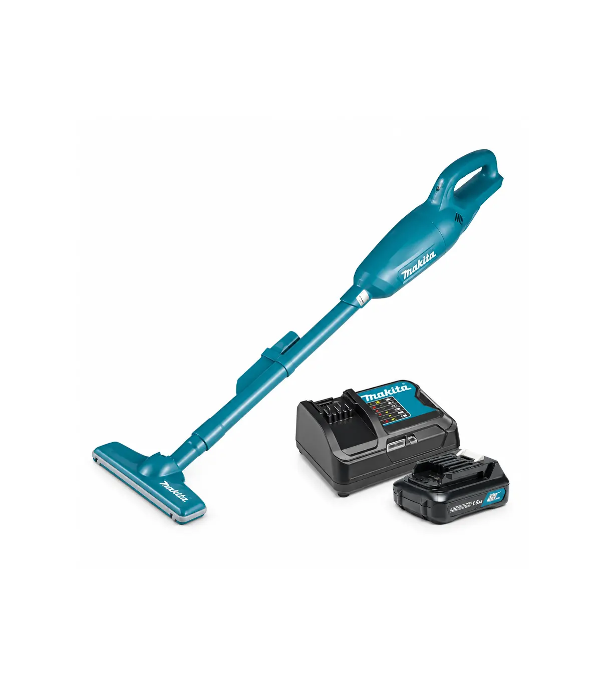 Makita – Akumulatorski usisivač 12 V max CXT u setu sa baterijom 1,5 AH i brzim punjačem CL106FD SET