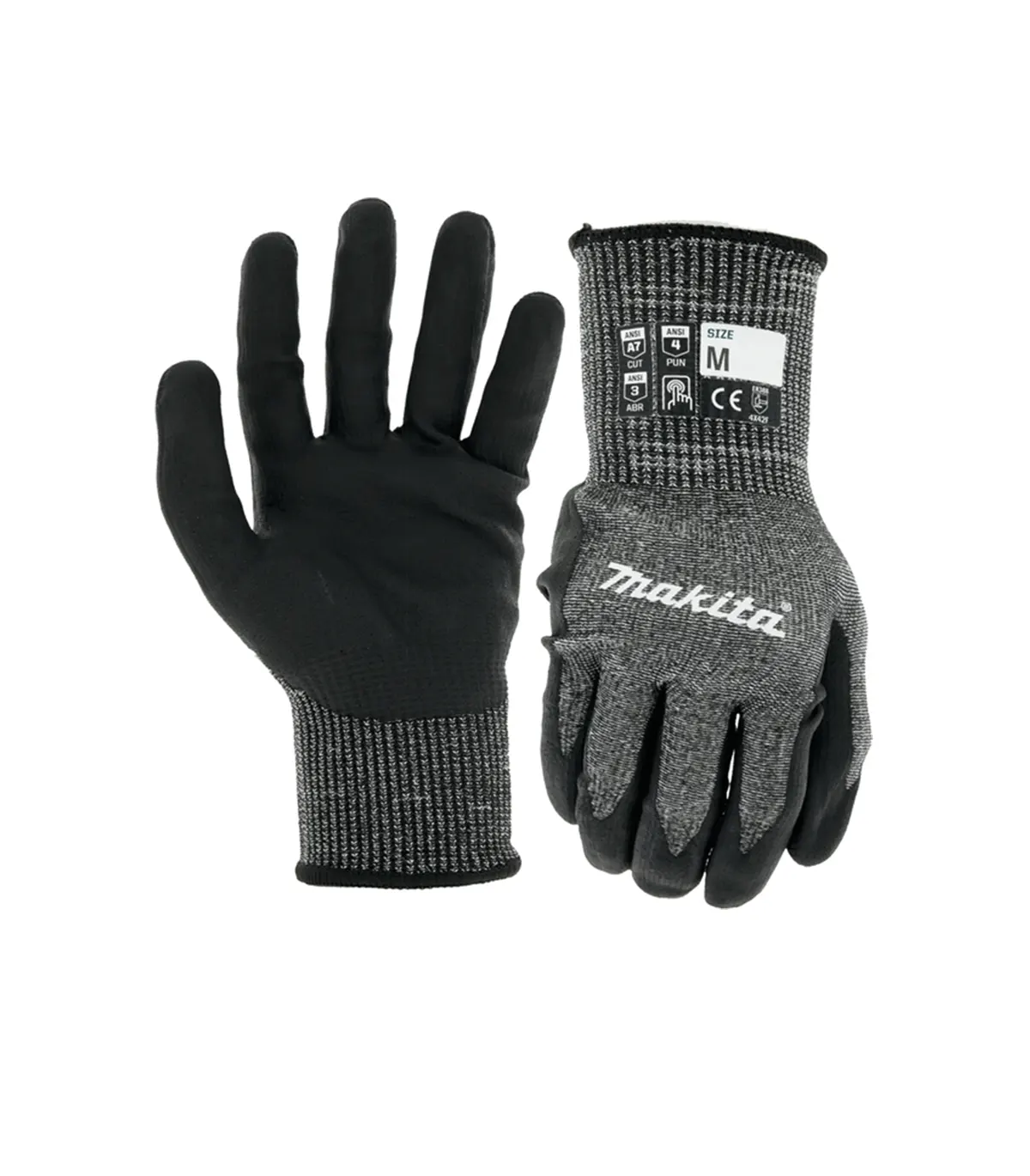 Makita – Radne rukavice Advanced FitKnit Cut Level 7, nitrilne, M, L, XL